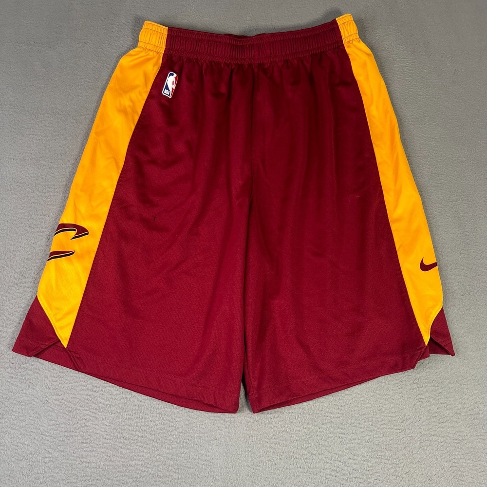 Cleveland Cavaliers Mens Shorts XL TALL‎ 42 Red Yellow NBA Authentics Engineered